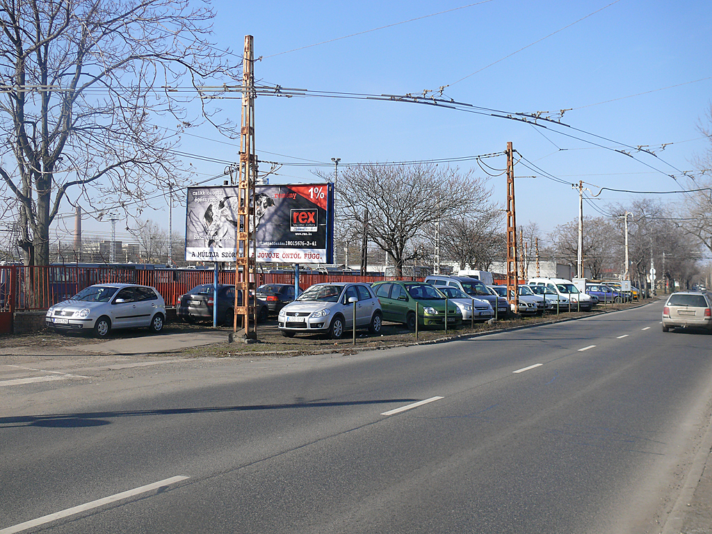 A kiállítás látogatói ideiglenes parkolónak használják a Pongrácz utat szinte teljes hosszában<br>A képre kattintva fotógaléria nyíilk<br>(a szerző felvételei)