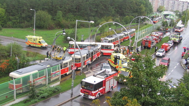 A reggeli prágai baleset<br />(fotó: novinky.cz)