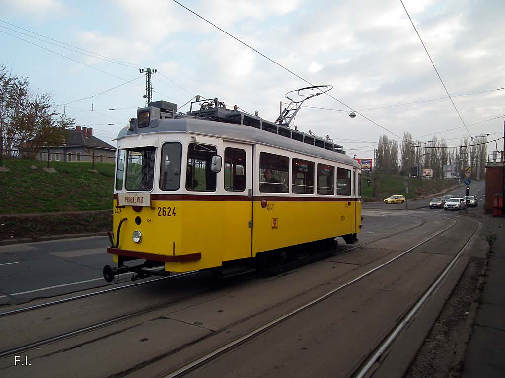 A 2624-es kocsit 1906-ban vásárolta a Schlick gyártól a Budapesti Villamos Városi Vasút (BVVV), a G típusból összesen harminc készült