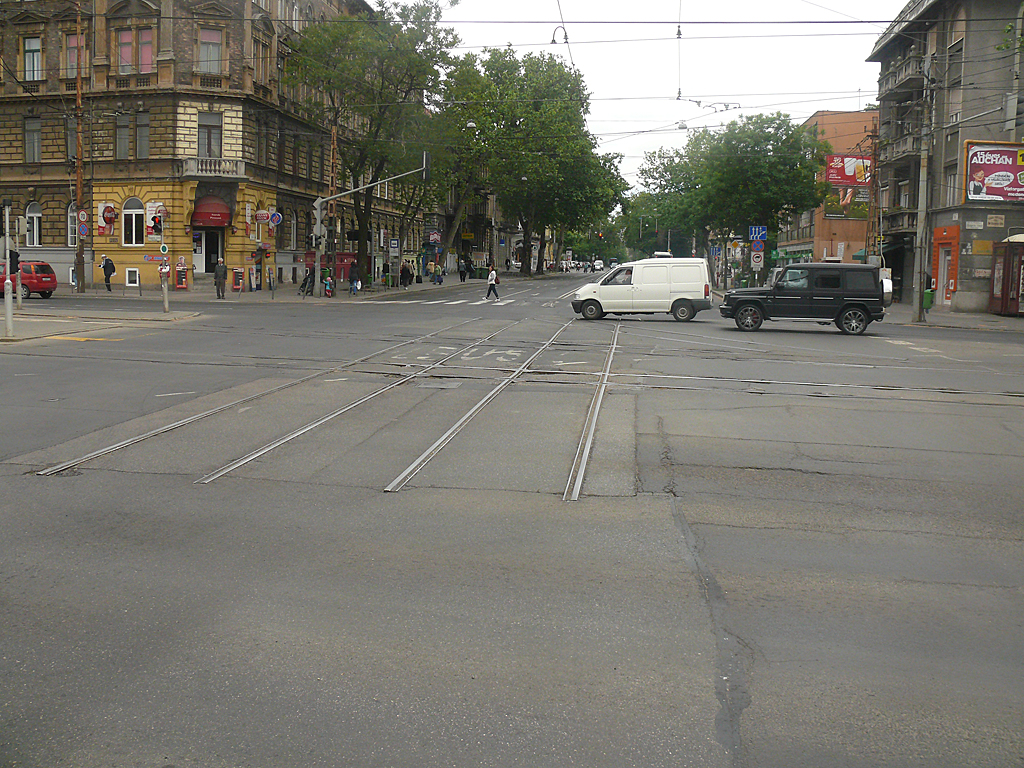 Vágánymaradvány a Hungária körút kereszteződésében<br>(a szerző felvételei)