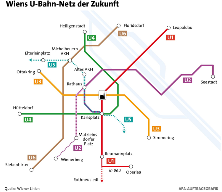 Az U5-ös metróval életbe lépő változások és a lehetséges hosszabbítások a bécsi metró hálózatán