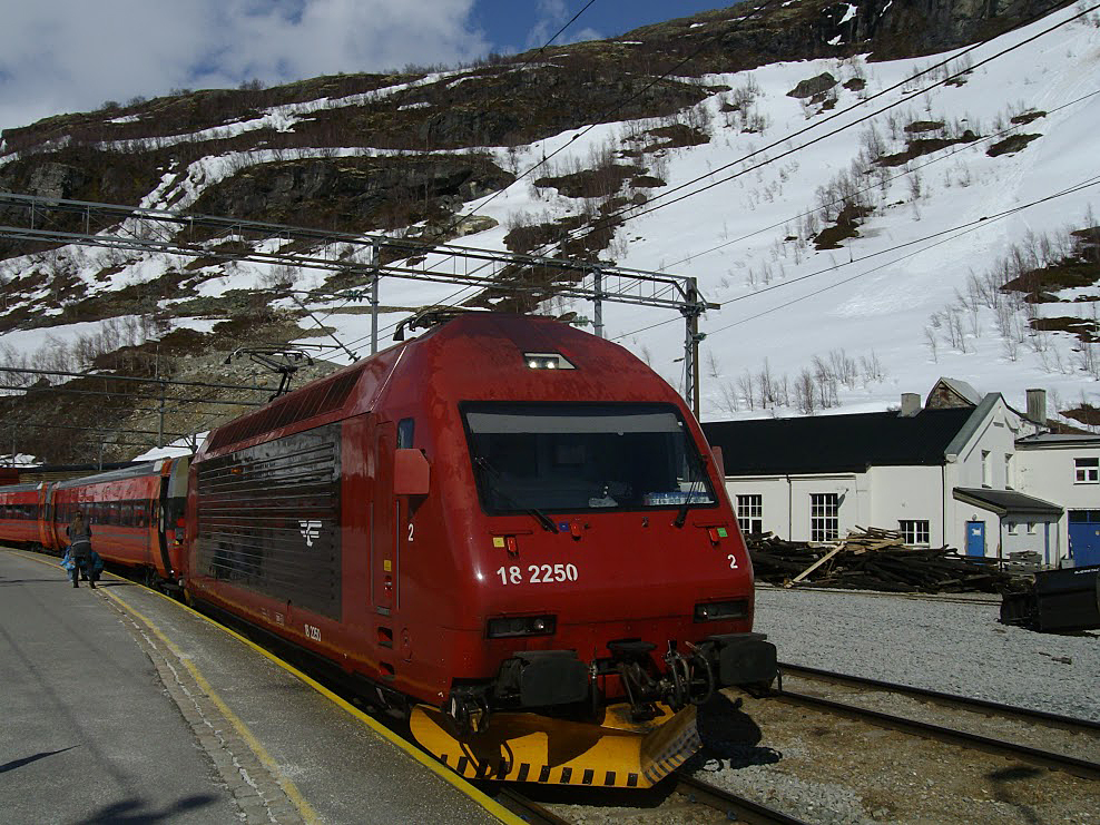 Oslo–Bergen távolsági vonat Myrdal állomáson