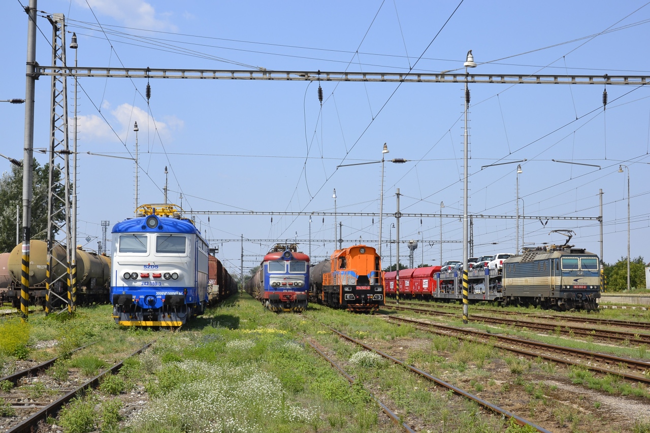 Mozdonysorakozó Oroszváron<br>(fotók: railtrains.sk)