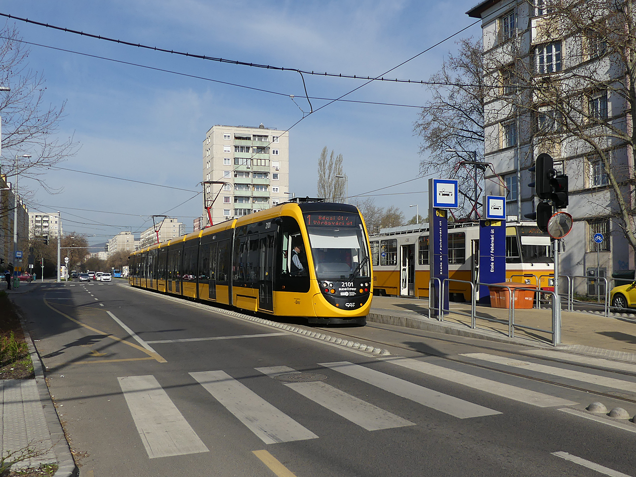 Az 1-es villamos jelenlegi végállomása a Fehérvári útnál (fotó: Kemsei Zoltán)