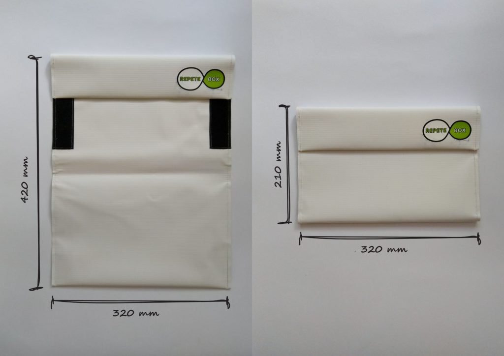 A tasak félbehajthaó, használata egyszerű, visszaváltható (fotó: Repetebox.cz)