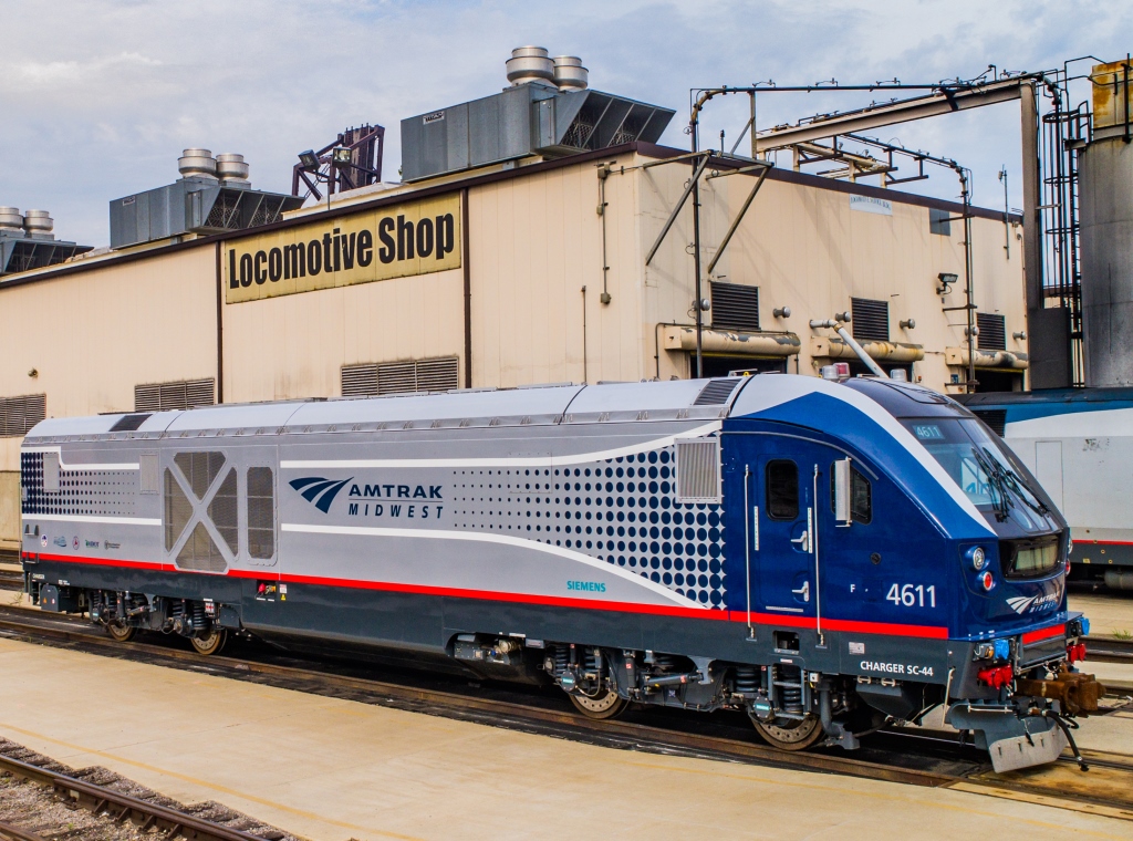 Hetvenöt Charger állhat forgalomba hamarosan USA-szerte az Amtrak nagytávolságú járatain (forrás: Railway Gazette)