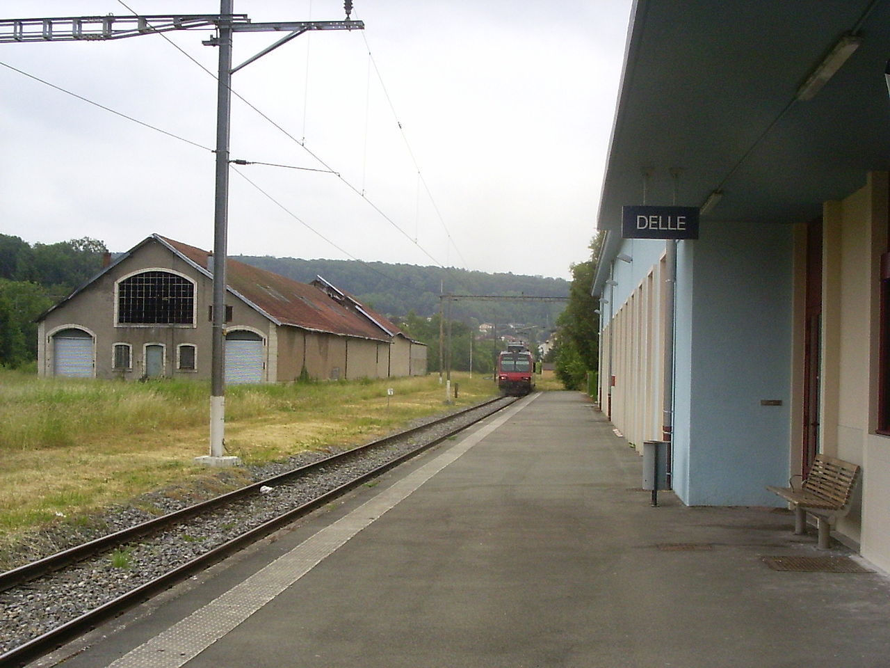 Franciaország keleti részén, a Belfort-tól a svájci határnál található Delle-ig vezető vasútvonalon huszonhat év után ismét állandó személyforgalom lesz 2018 decemberétől (fotó: Wikipedia)