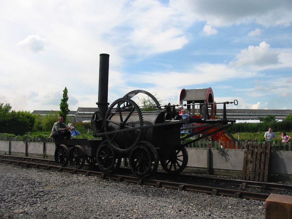 Trevithick 1804-es Penydarren mozdonyának működő replikája (fotó: Chris McKenna, Wikimedia)