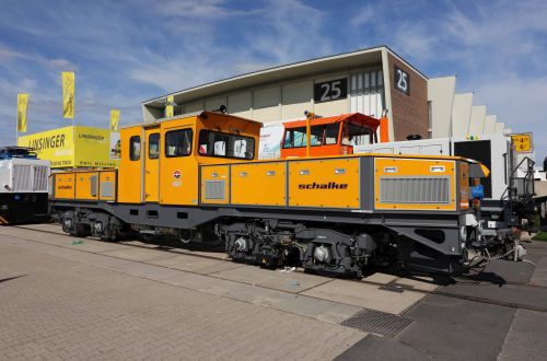 A német Schalke két egyedi igényekre szabott villamos mozdonyt tárt a látogatók elé (fotó: IRJ)