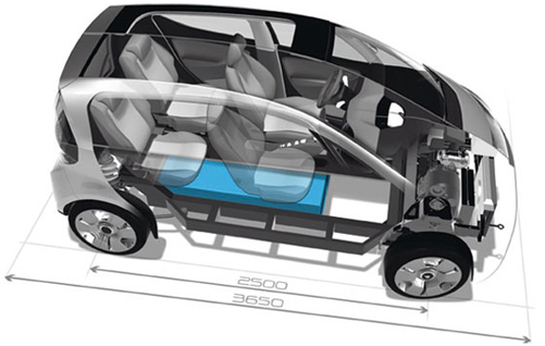 A Bluecar felépítése: egyszerű, funkcionális, városi közlekedésre kiválóan alkalmas. Ez lesz a jövő egyéni közlekedési eszköze? (fotó: Autolib')