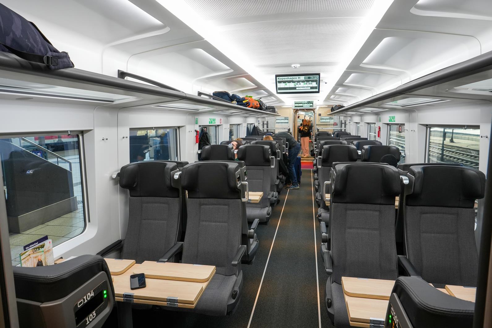 A dán Talgo-vonatok utastere (kép forrása: DB AG)