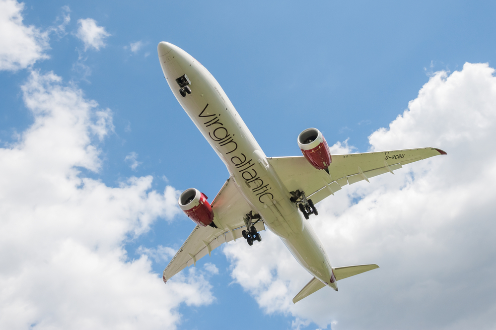 Virgin Atlantic Boeing 787-9 Dreamliner a londoni légtérben