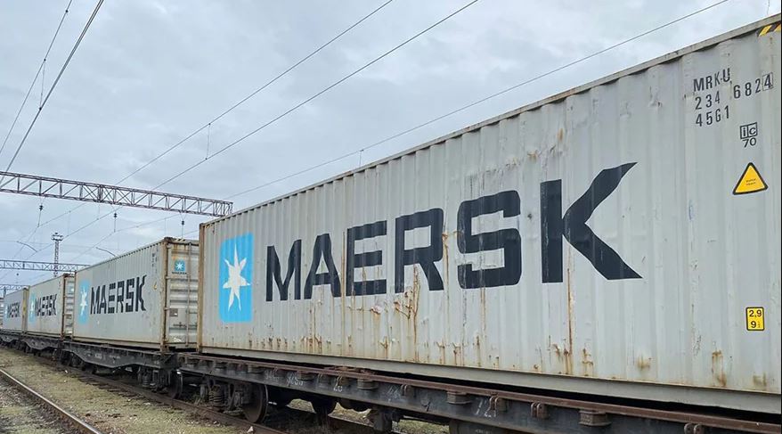 Maersk konténerek vasúton