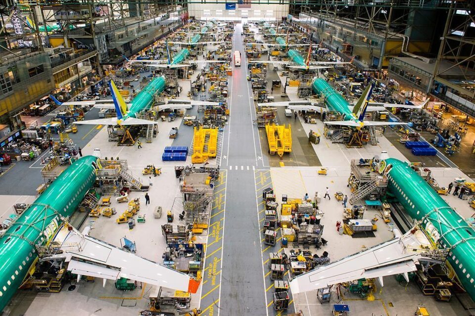 Boeing,-üzemcsarnok,-Everett