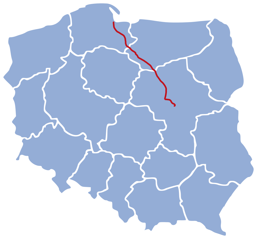Varsó és Gdansk, továbbá a közeli Gdynia között, összesen 350 kilométeren vált kétszázzal használhatóvá a vasúti pálya (térkép forrása: Wikipedia)