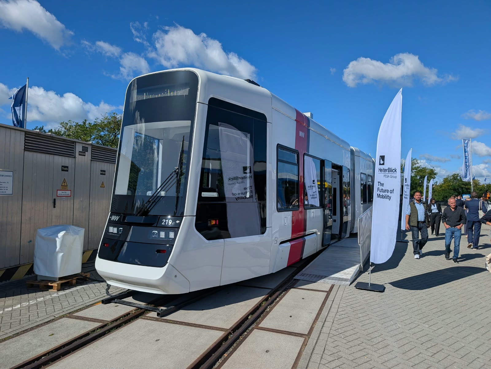 A HeiterBlick würzburgi villamosa (kép forrása: Railway Gazette)