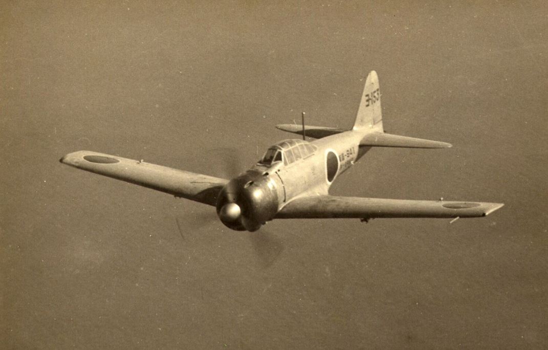 Háborús kép egy Mitsubishi A6M-3 Modell 32-esről (fotó: Taizou Nakamura gyűjteménye) 