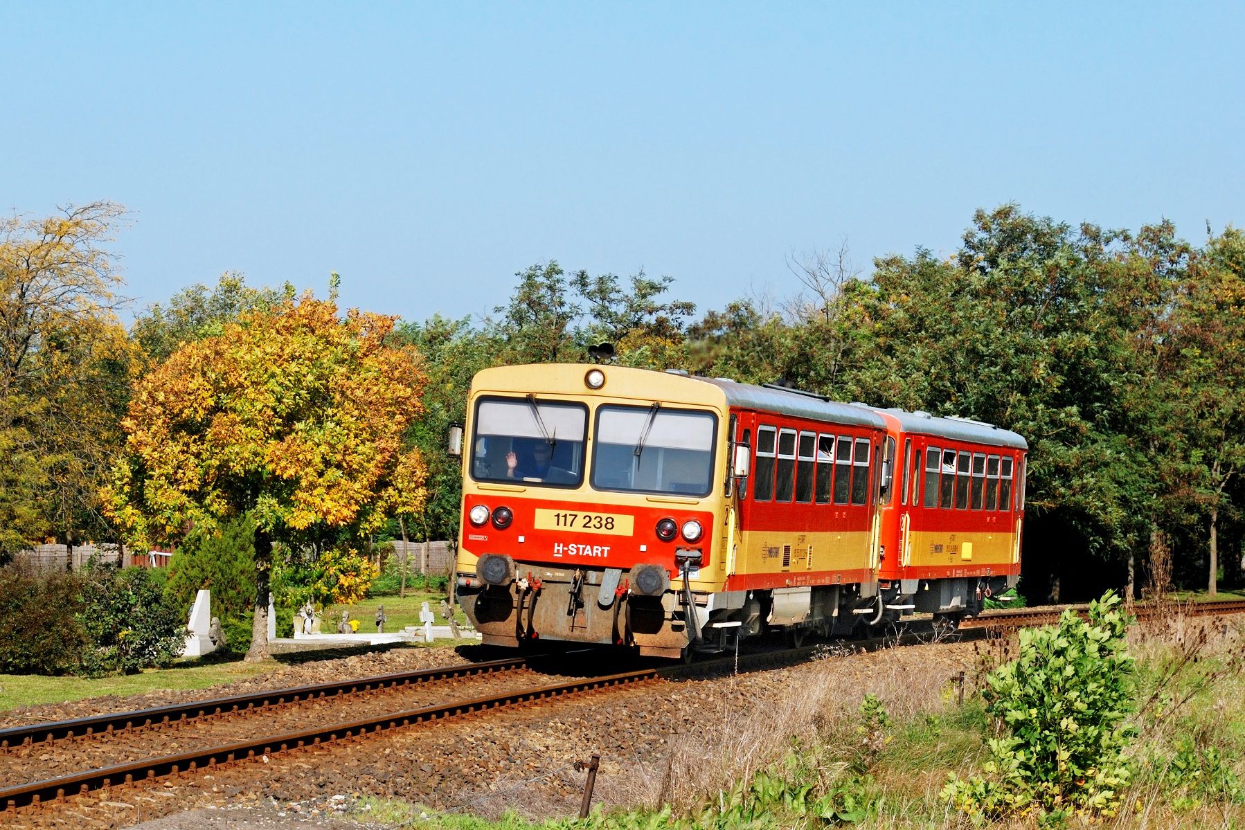 Hódmezővásárhely felé haladó személyvonat Mártélyon