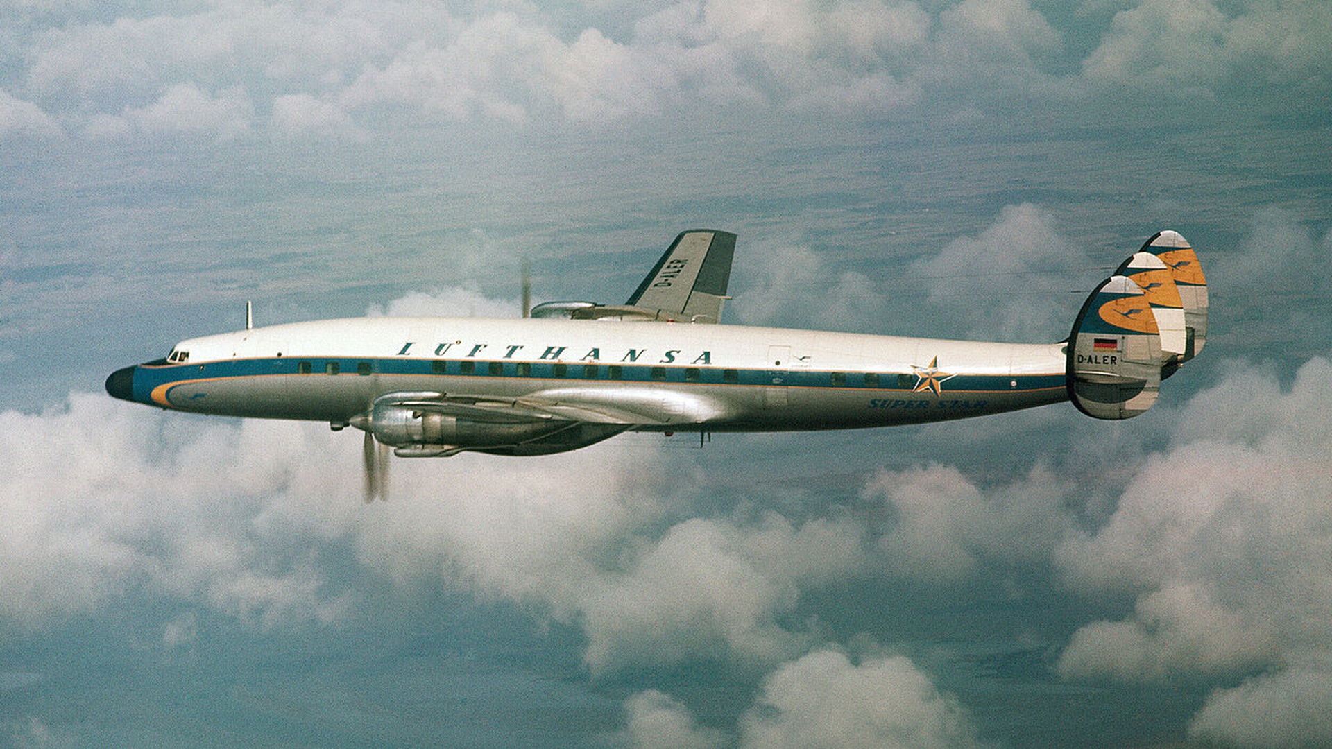 Lockheed L-1694A Super Star a Lufthansa színeiben