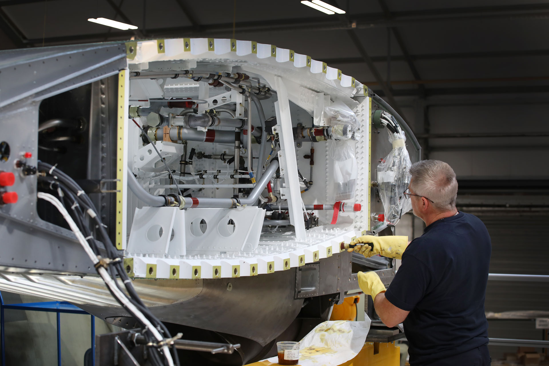 Wing box a Marshall Aerospace cambridge-i hangárjában (fotó: Marshall Aerospace)