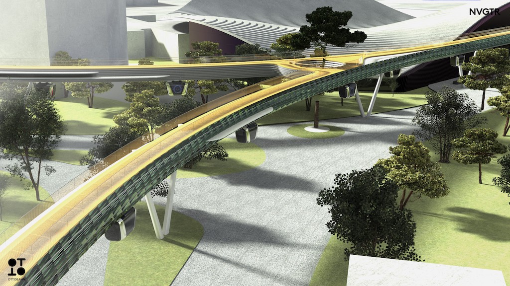 A hálózat egyik elágazópontjának látványterve (képek forrása: Ottobahn GmbH)