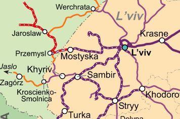 Az eredeti, széles nyomtávú pálya vonalvezetése (kép forrása: Railway Gazette)