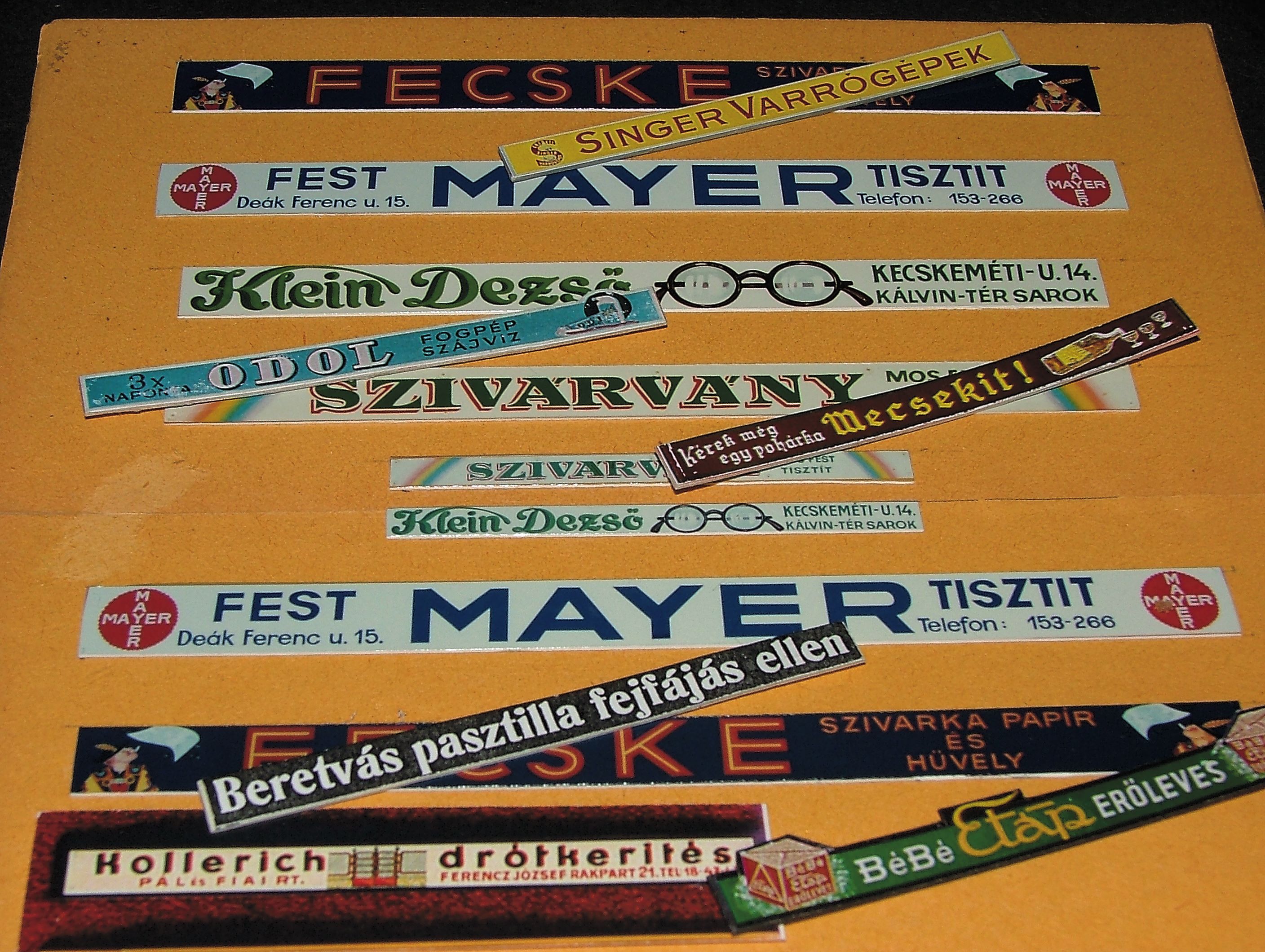 Egykoron a villamosok színes világát is kiemelő hirdetések