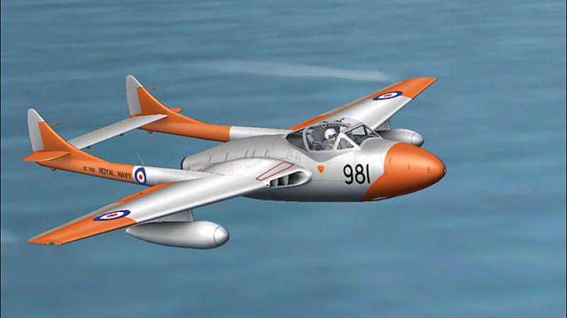 Egy megőrzött de Havilland Vampire T.55-ös