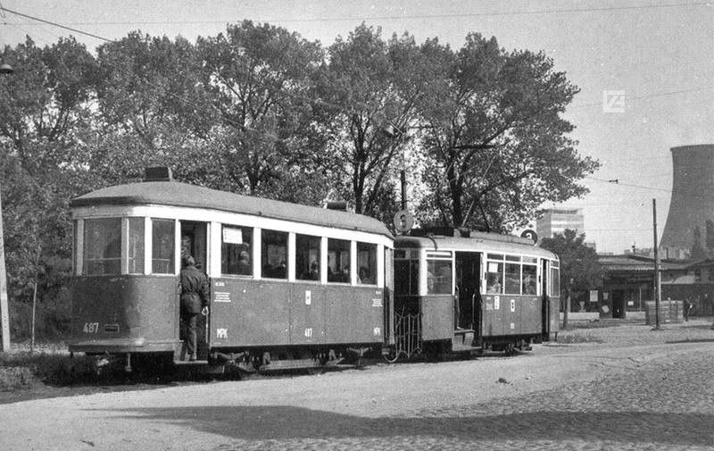 Wróblewskiego/Proletariacka végállomás. A 487-es Lilpop IID pót a 6-os vonalon. Ez volt az első, motorkocsiból átalakított pótkocsi (fotó: mkmlodz.webd.pl/Hans Lehnhart, 1973. szeptember 19.)