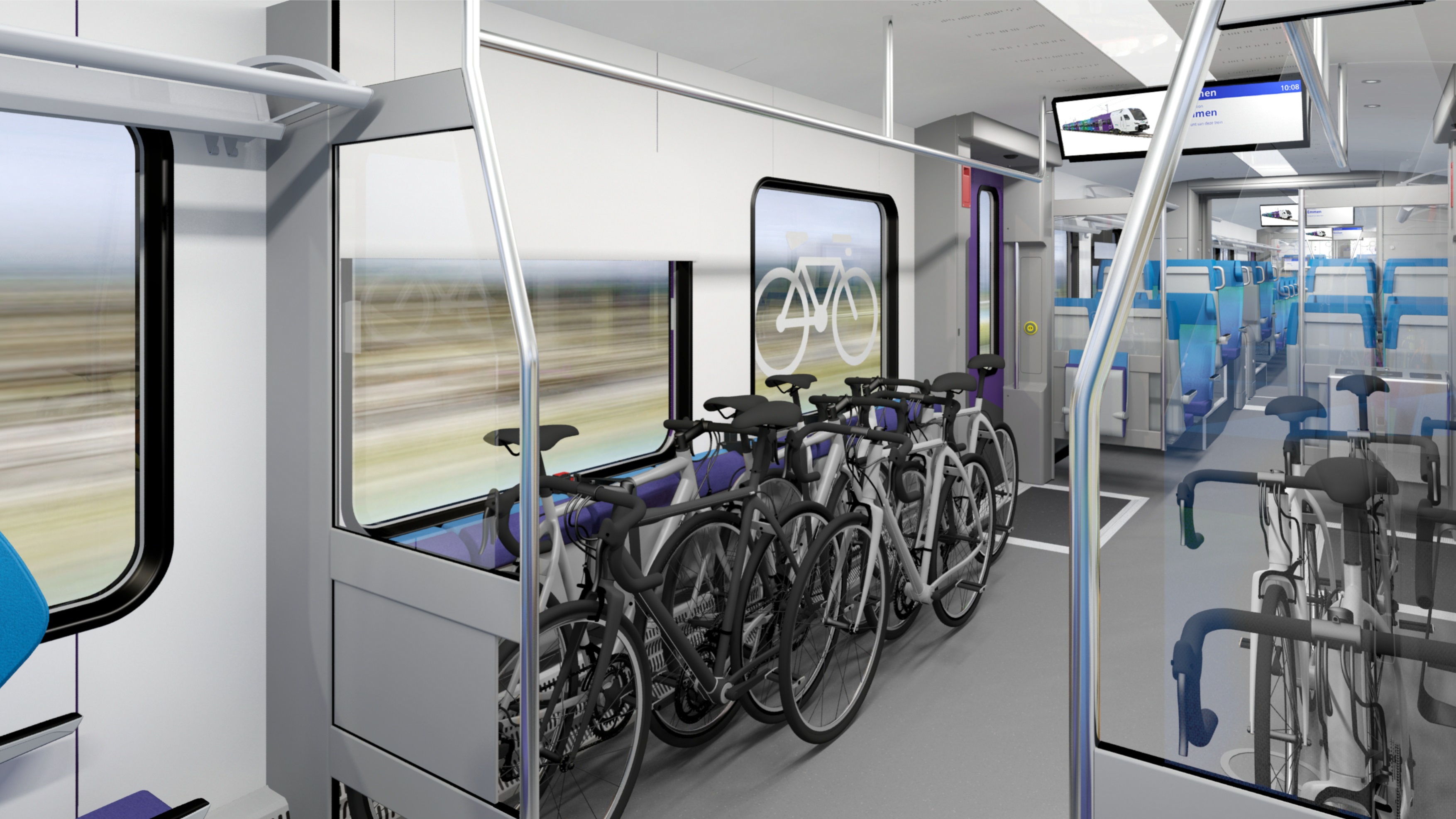 A járművek utasterének látványterve (kép forrása: Stadler Rail)