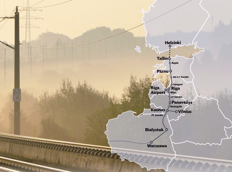 A Rail Baltica nagysebességű, villamosított vasúti pályán fogja összekapcsolni Lengyelországot a balti államokkal (kép forrása: railfreight.com)