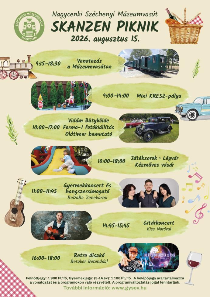 A piknik programja (képek forrása: GYSEV Zrt.)
