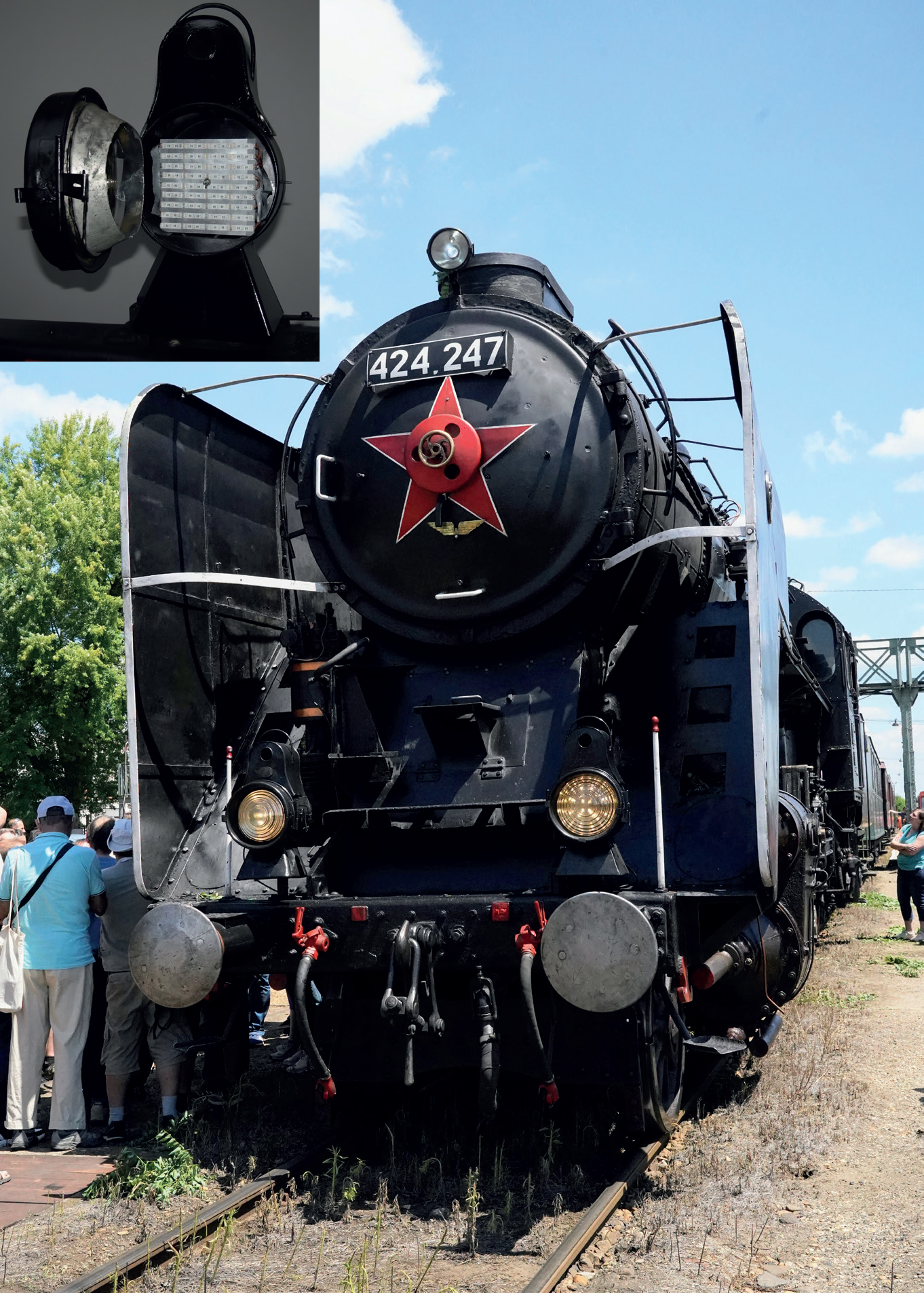 Gyanús fények a 424 247-es gőzösön... Ez nem véletlen, mert LED-ek világítanak a lámpákban...