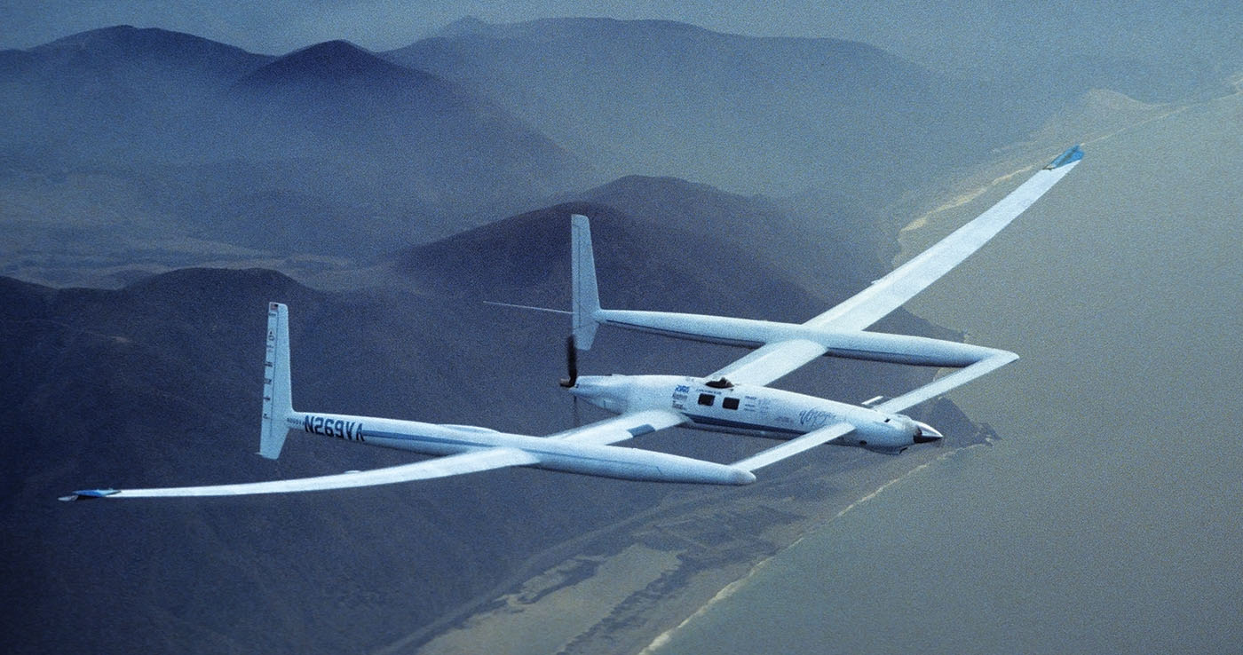 A földkörülő Rutan-gépek egyike, a Voyager