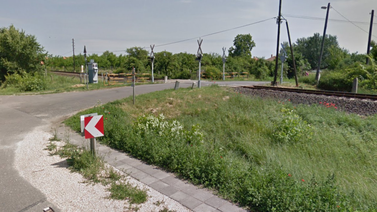 A baleset helyszíne a Google Street View-n