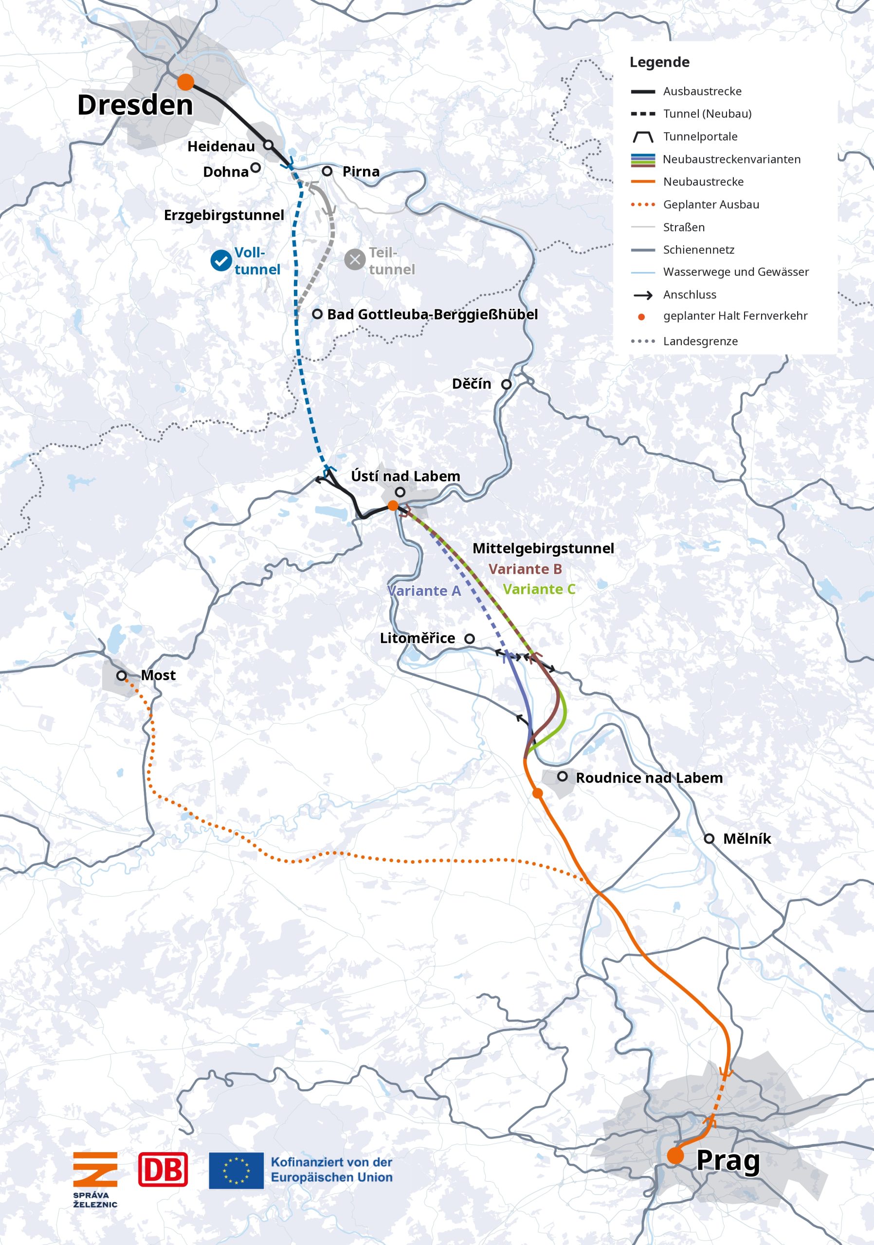 Az alagúthoz több nyomvonaljavalaslat is rendelkezésre áll (kép forrása: DB / railfreight.com)